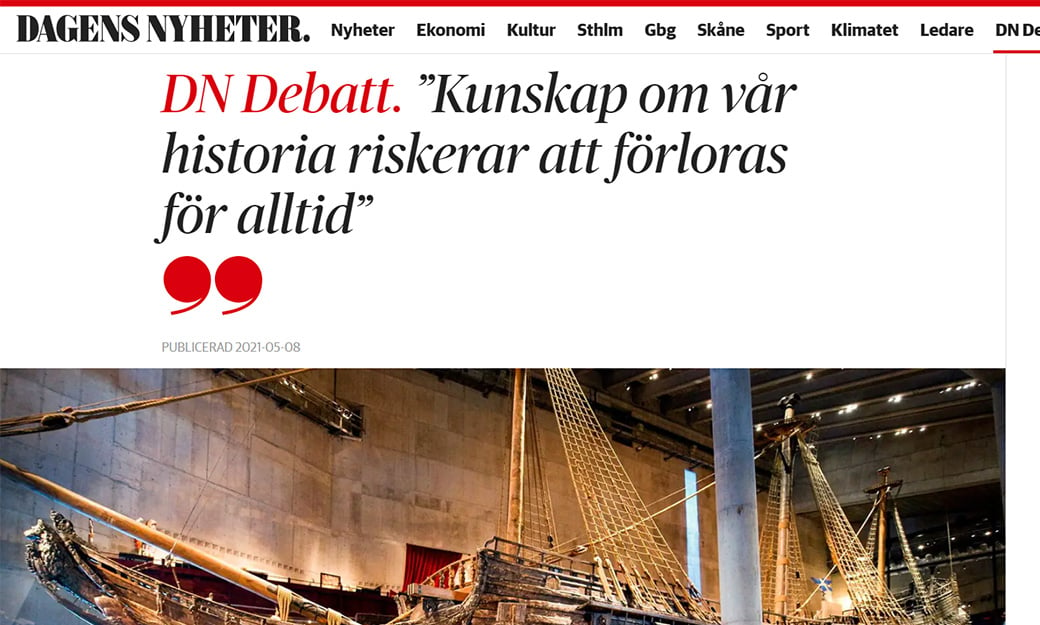 Faksimil debattinlägg i DN